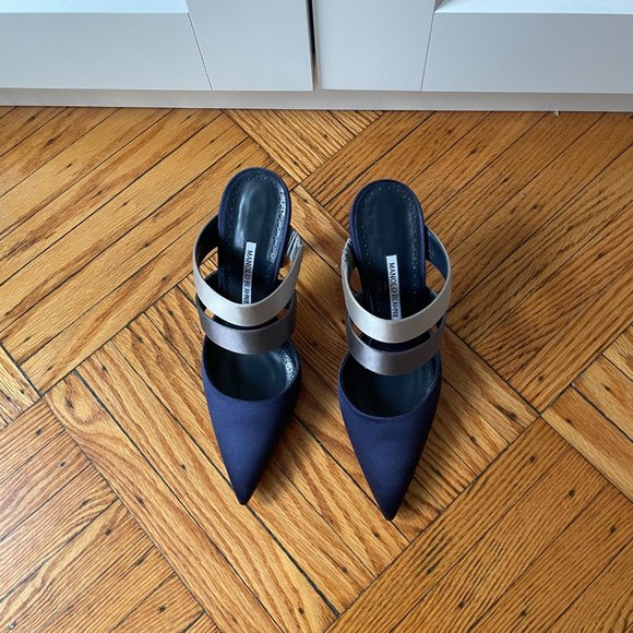 Silk Manolo Blahnik Heels - Picture 2 of 5